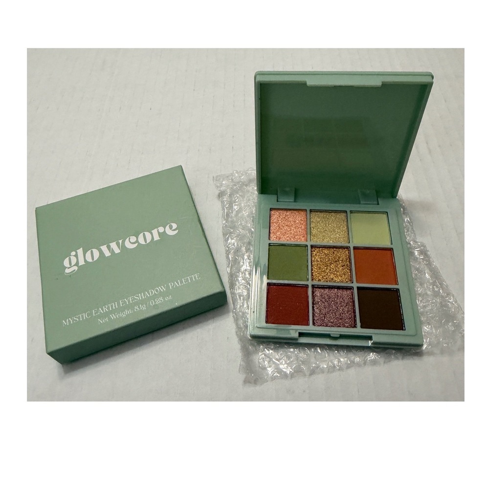Glowcore Mystic Earth Eyeshadow Palette 9 Pan Matte Shimmer Cruelty Free NEW